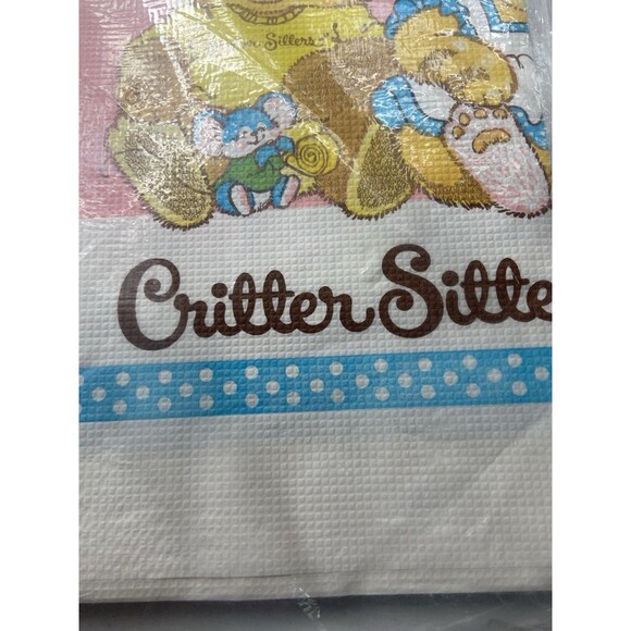 Vintage 1983 Critter Sitters Cat Koala Mouse Paper Table Cover Birthday Party - Picture 3 of 14